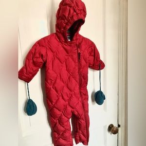 Lands End 6-12 month red baby bunting